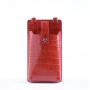 OEM ODM Custom Hot Sales Trendy Genuine Crocodile Embossed Cow Leather Mobile Phone Pouch Women Crossbody Cell Phone Bags