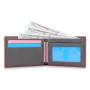 Custom Minimalist RFID Blocking Bifold Slim Genuine Leather Mens Wallet Manufacturer