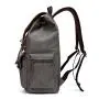 GW056 Wholesale Unisex Rucksack Laptop Vintage Leather Canvas Backpack For Men Outdoor Travel Double Shoulder Backpack