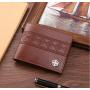 Men's Fashionable Casual Wallet Embossed Multi-Card Thin Soft Coin Purse Waterproof Open Closure Type for Youth