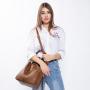 REALER 2022 High Quality PU Leather shoulder bags vintage casual handbags large multi pockets Ladies Hand Bags for Women