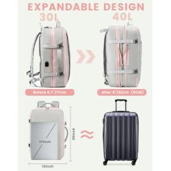 2023 OEM 40L 50L Flight Approved Travel Laptop Bags with Lock 15.6 17 18 inch Men Women Carry on Backpacks with 3 Packing Cubes