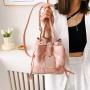 2024 new trend design ladies shoulder bag high quality simple texture bucket type crossbody bag
