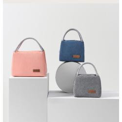 ZWY043 Large Student Food Insulation Storage Bag Waterproof Oxford Portable Lunch Box Bag Simple Outdoor Work Picnic Bento Bag