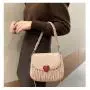 New Fashion Ladies Designer Handbag One Shoulder Underarm Small Bag Pleated Chain Cover Crossbody Bag Custom Pure Color Opp Bag