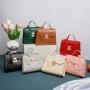 Crocodile Pattern  Bag 2022 New Fashion Simple Handbag Korean Retro Fashion Pu One Shoulder Small Square Bag