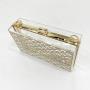 custom Ladies Fashion Acrylic Clear Diamonds Purse Crossbody Handbag Chain Shoulder Square Evening Clutch Bag