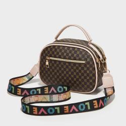 Women's Bag Ladies's 2024 Handbag New Circle Pattern Decoration Crossbody Shoulder Bag Ribbon Camera Square Bag
