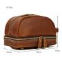 2024 Custom Luxury Genuine Leather Storage Makeup Bag For Men Cosmetic Bags