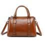China Factory Custom Fashion Tote Bag for Women Genuine Leather Sling Handbag Thread Pattern Top Selling Lady's Shoulder Handbag