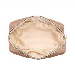 Factory Custom Leather Travel Case Makeup Bag Cheap Personalized Women's Cosmetic bag