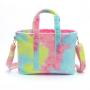 Keymay Fashion Winter Women Plush Handbag Weekend Shopping Bag Large Capacity Soft Terry Tote Bag
