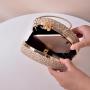 Markdown sale superior quality womens clutch bag multi-colors flower shape button lock round evening bags