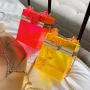 Acrylic Women Handbag Candy Color Chain Sling Chain Transparent Box Handbag Clear Acrylic Handbag Box