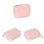 2024 Custom Embroidery Leather Coin Purse Wallet For Women Mirror Lipstick Bag