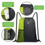 Gym Drawstring Backpack Mesh Sports Gym Bag for Women Men Children Large Size and Water Bottle Mesh Pockets