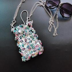 Custom Exquisite Elegant Cute Spice Girls Shoulder Bag Acrylic Hand Knitting Hand Bag Luxury High Quality Party Bag