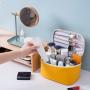 Korean Square PU Makeup Case Outdoor Travel Wash Pouch Waterproof Portable Cosmetic Storage Case Bag