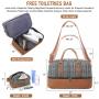 Realer2024 Canvas Weekender Bag for Women with Shoe Compartment Large Overnight Bag Canvas Travel Duffel Bag with Toiletry pouch
