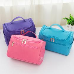 Wholesale Travel Waterproof Hang Cosmetic Toiletry Bag Large Capacity Polyester Hanging Makeup Cosmetic Bag