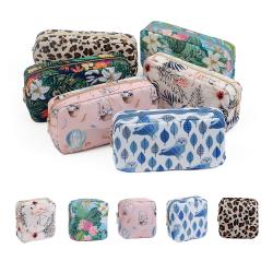 Keymay Custom Printed Cosmetic Bag Women Organizer Toiletry Bags Travel Beauty Zipper Pouch Large Nylon Makeup Bag