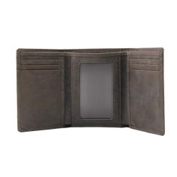 Retro genuine leather men wallet set custom mens leather handmade wallet