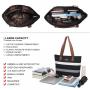 2pc/set Waterproof Lightweight Oxford Handbag Set Fits 15.6 in Shoulder bag Purse Work School Laptop Tote Bag for Women with USB
