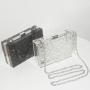 Transparent Evening luxury Shoulder handbags Crossbody clutch acrylic chain bags womens pvc purses clear black