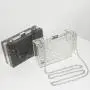 Transparent Evening luxury Shoulder handbags Crossbody clutch acrylic chain bags womens pvc purses clear black