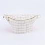 Keymay New Design RTS High Quality Gold Hardware Crossbody Strap Bag Waist Bag Belt Tweed Plaid Checkered Fanny Pack for Women