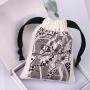 Wholesale Hot Stamping Small Cotton Twill Playing Cards Classic Tarot Cards Bag Drawstring Cotton Dust Gift Pouch
