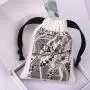 Wholesale Hot Stamping Small Cotton Twill Playing Cards Classic Tarot Cards Bag Drawstring Cotton Dust Gift Pouch