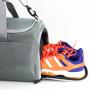 custom logo large capacity overnight duffel bag with shoe pouch eco friendly weekend travel duffle bag for women men