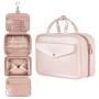 Custom Luxury Portable Folding Makeup Storage Organizer Stand Up Cosmetic Bags Large Hanging Travel Toiletry Bag