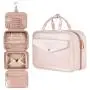 Custom Luxury Portable Folding Makeup Storage Organizer Stand Up Cosmetic Bags Large Hanging Travel Toiletry Bag