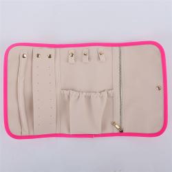 Keymay New RTS Low MOQ 9 Multi Colors Multifunctional Girls Nylon Jewelry Travel Case Jewelry Roll Bag Classic Jewelry Roll