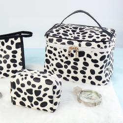 Zipper Travel Large Capacity Cows Printing Waterproof PU Beauty Storage Bag Cosmetic Bags Makeup Bag For Women