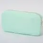 Wholesale Candy Color Travel Cosmetic Pink Custom Logo Toiletry Chenille Patch Women Nylon Makeup Pouches