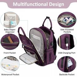Wholesale 3 in1 waterproof baby diaper bag with Changing Pad nappy Large diaper Organizer bag Portable mummy diaper bag backpack