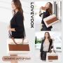 LOVEVOOK 15.6 inch Laptop Office Hand Bag Ladies Large Shoulder Satchel Bags PU Leather Women Briefcase Laptop Bags with USB