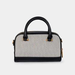 High Quality Pu Leather Women Handbags Custom Logo  Cotton and Linen  Casual  Fashion Shoulder Messenger Bags For Ladies