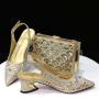 New Style Wedding Italian Shoes And Bag Set Women Shoes And Matching Bag Set High Quality Pu Shoes