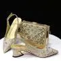 New Style Wedding Italian Shoes And Bag Set Women Shoes And Matching Bag Set High Quality Pu Shoes