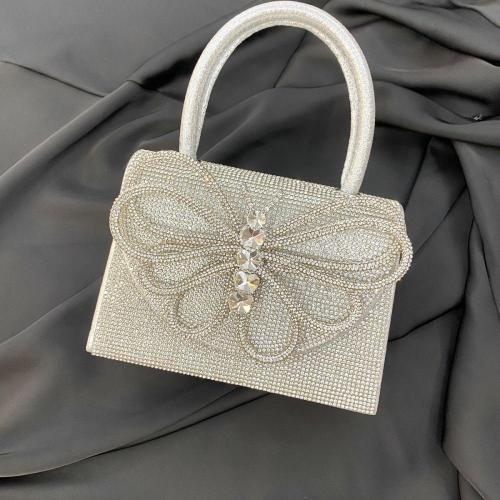 Elegant Silver Diamond Bag Evening Dress Birthday Wedding Evening Bag Ladies Bag Fashion Handbags For Woman