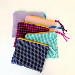 Gelory Ins Women Small Make Up Bag Hit Color Travel Organizer Zipper Cosmetic Bag For Cosmetics