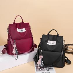 Gelory Hot Sale Fashion Unisex Versatile Leisure Large Capacity Zipper Backpack Students Oxford Cloth Anti-Theft Schoolbag