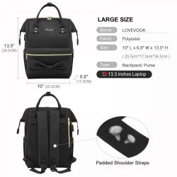 LOVEVOOK Lightweight Casual Girls College school Daypack with USB Travel Oxford Back Pack Business Women Laptop Backpack