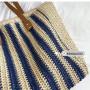ZWY341 Wholesale Striped Woven Ladies Shoulder Bag Leather Shoulder Strap Straw Bag Daily Vacation Shopping Work Beach Bag