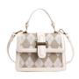New high-end versatile checkered crossbody bag with one shoulder small square bag