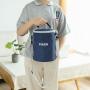 Customized Round Insulated Thermal Food Carry Bag Cooler Lunch Box Bag with Shoulder Strap